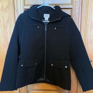 Black quilted jacket
